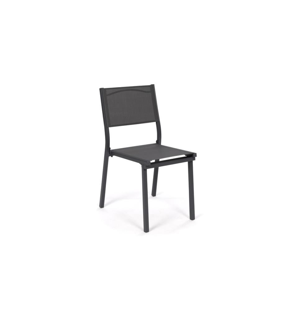 Lot de 6 Chaises de Jardin - Gris