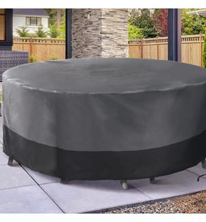 Schutzhülle für runden Tisch - 220 x 75 cm - Schwarz