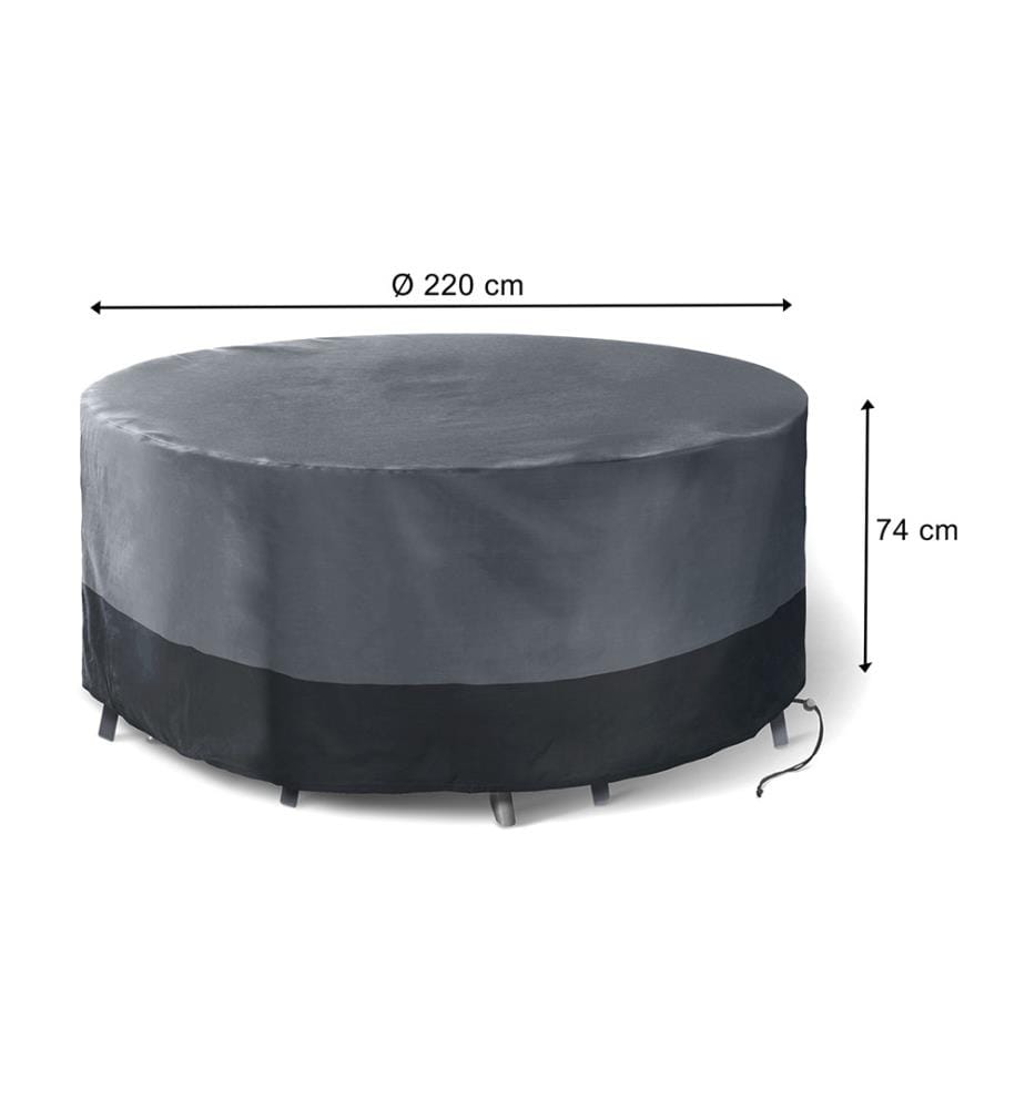 Schutzhülle für runden Tisch - 220 x 75 cm - Schwarz