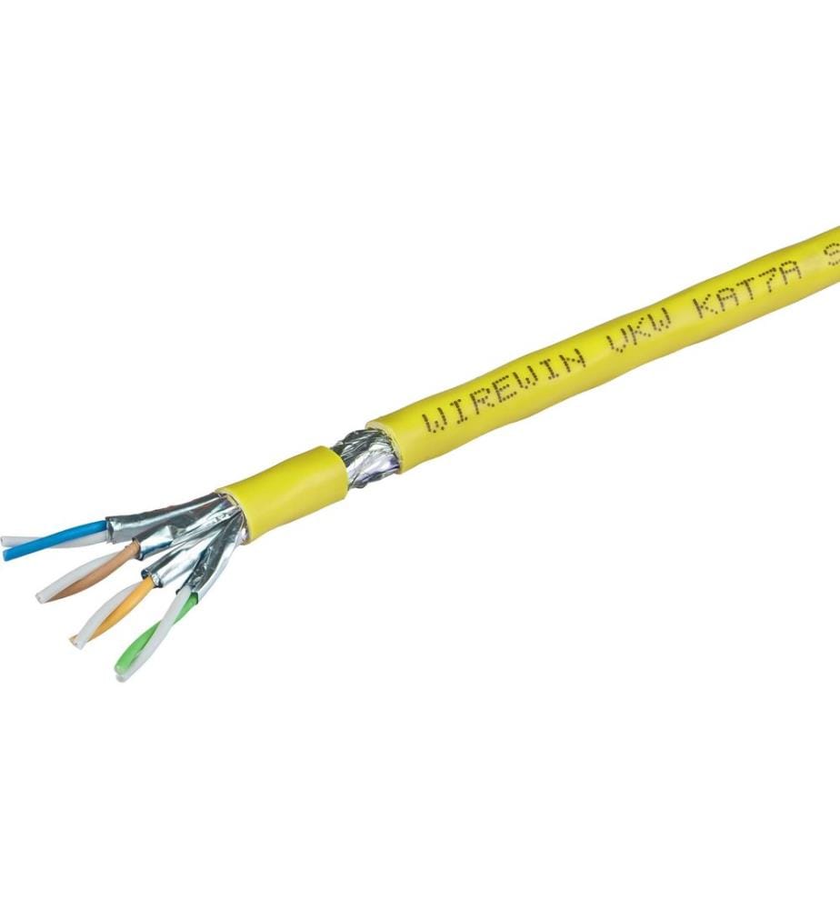 WIREWIN - Verlegekabel VKW SFTP K7A L3 Cat 7A, S/FTP, 1000 m, Gelb