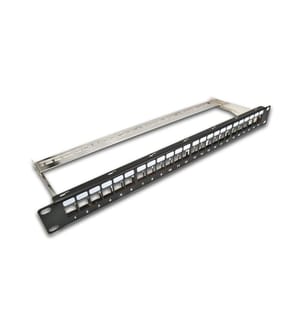 WIREWIN - Patchpanel 24 Port, Keystone, 1HE 19-Rack Schwarz