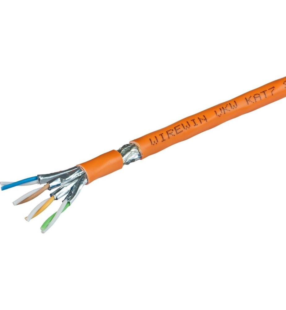 WIREWIN - Verlegekabel VKW SFTP K7 LSOH3 Cat 7, S/FTP, 100 m, Orange