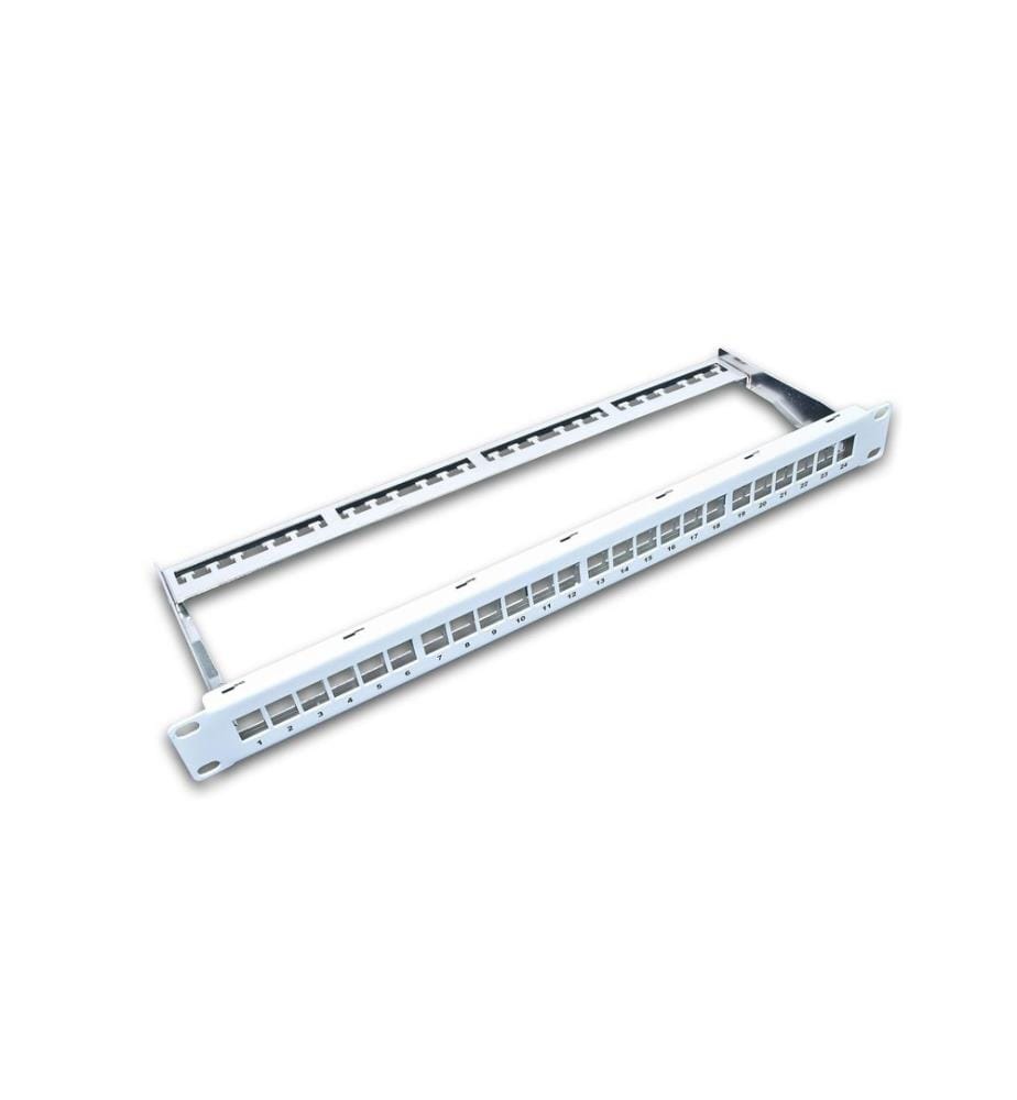 WIREWIN - Patchpanel 24 Port, Keystone, 1HE 19-Rack Grau