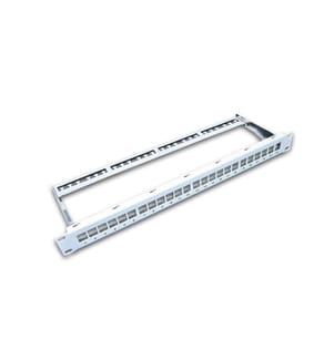 WIREWIN - Patchpanel 24 Port, Keystone, 1HE 19-Rack Grau