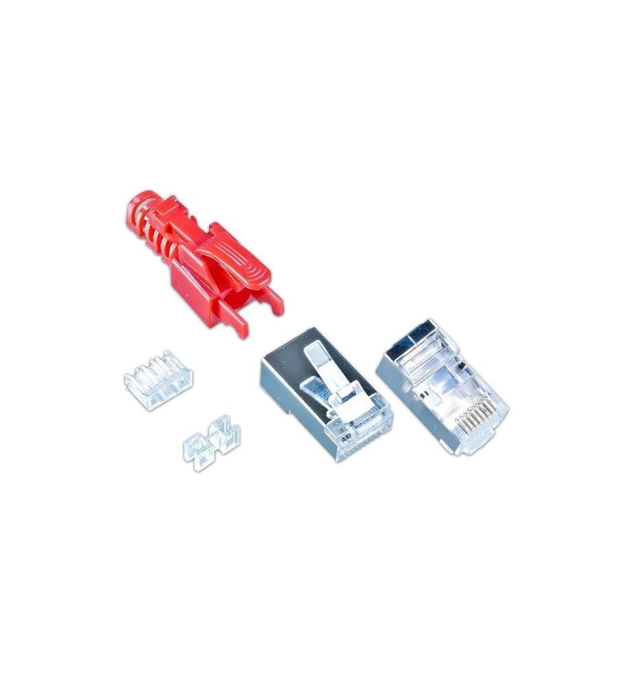 WIREWIN - Stecker RJ45 KAT6A Securelock 10 Stück, Rot