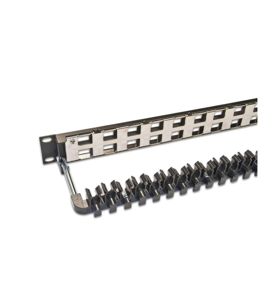 WIREWIN - Patchpanel 24 Port, Keystone, 1HE 19 Rack Schwarz
