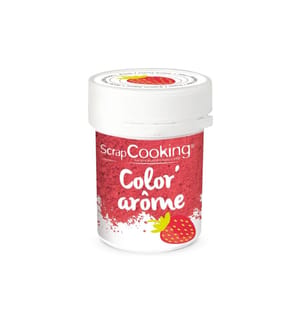 ScrapCooking - Lebensmittelfarbenpulver mit Aroma Erdbeere Pulver Rot 10 g
