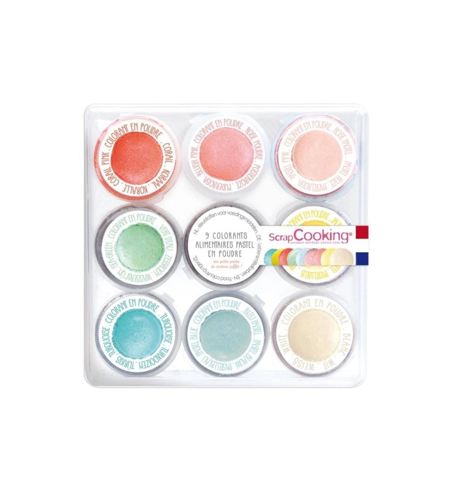 ScrapCooking - Lebensmittelfarben Set pastell 160 g, 9 Stk.