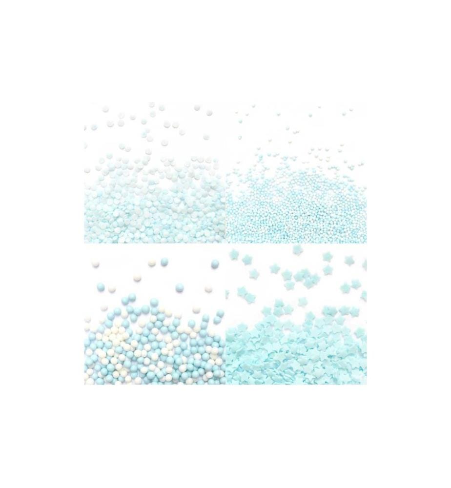 ScrapCooking - Zuckerstreusel Mix Blau 64 g, 4 Stück