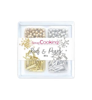 ScrapCooking - Zuckerstreusel Mix Gold-Silber 56 g, 4 Stück