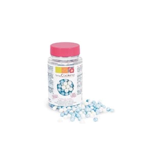 ScrapCooking - Zuckerdekore Perlen weiss / blau 55 g