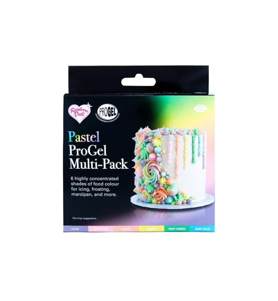 Rainbow Dust - Set de colorants alimentaires ProGel pastel 6 x 25 g