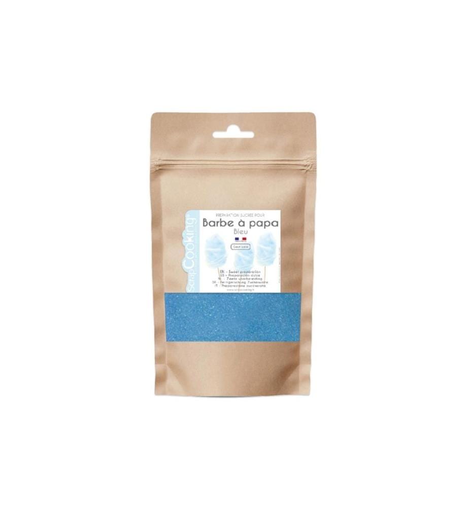 ScrapCooking - Mélange prêt à l'emploi Barbe à papa goût cola bleu 160 g