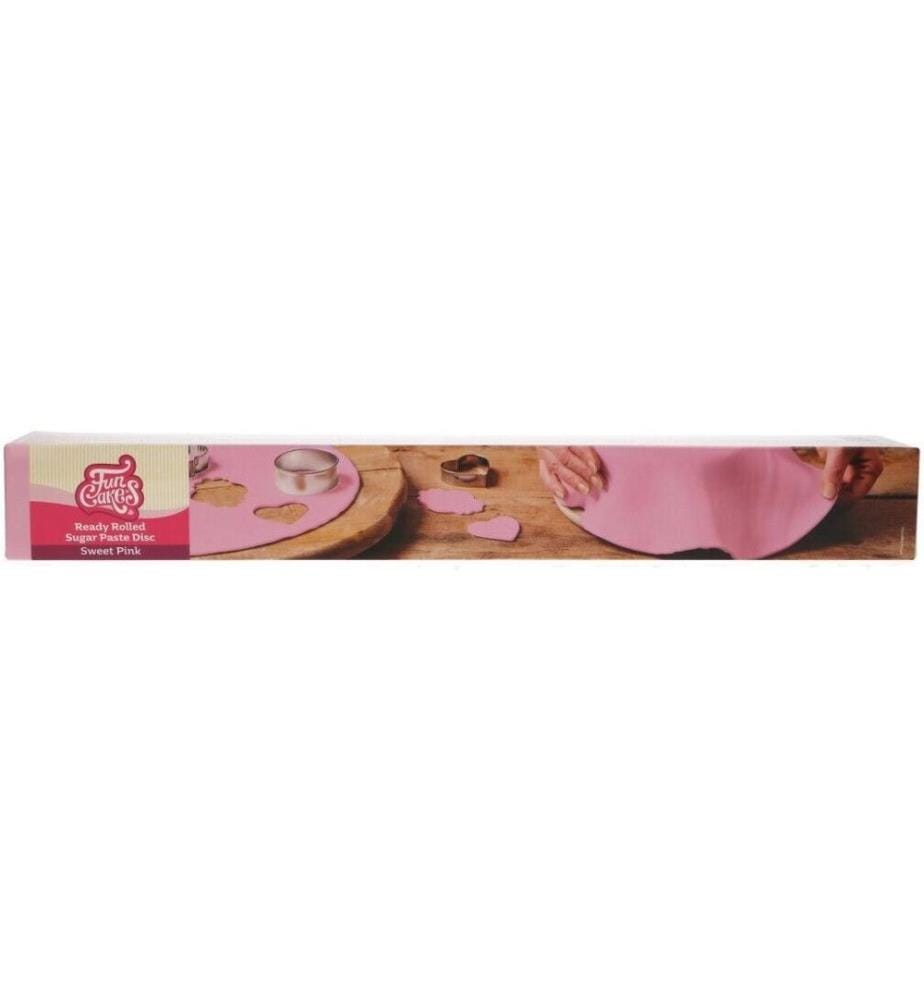 FUNCAKES - Couverture de fondant déroulée Rose, 430g