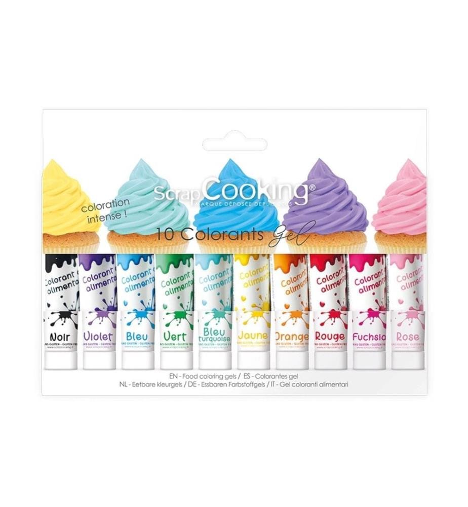 ScrapCooking Lebensmittelfarben-Set Mehrfarbig, 10x 20 g