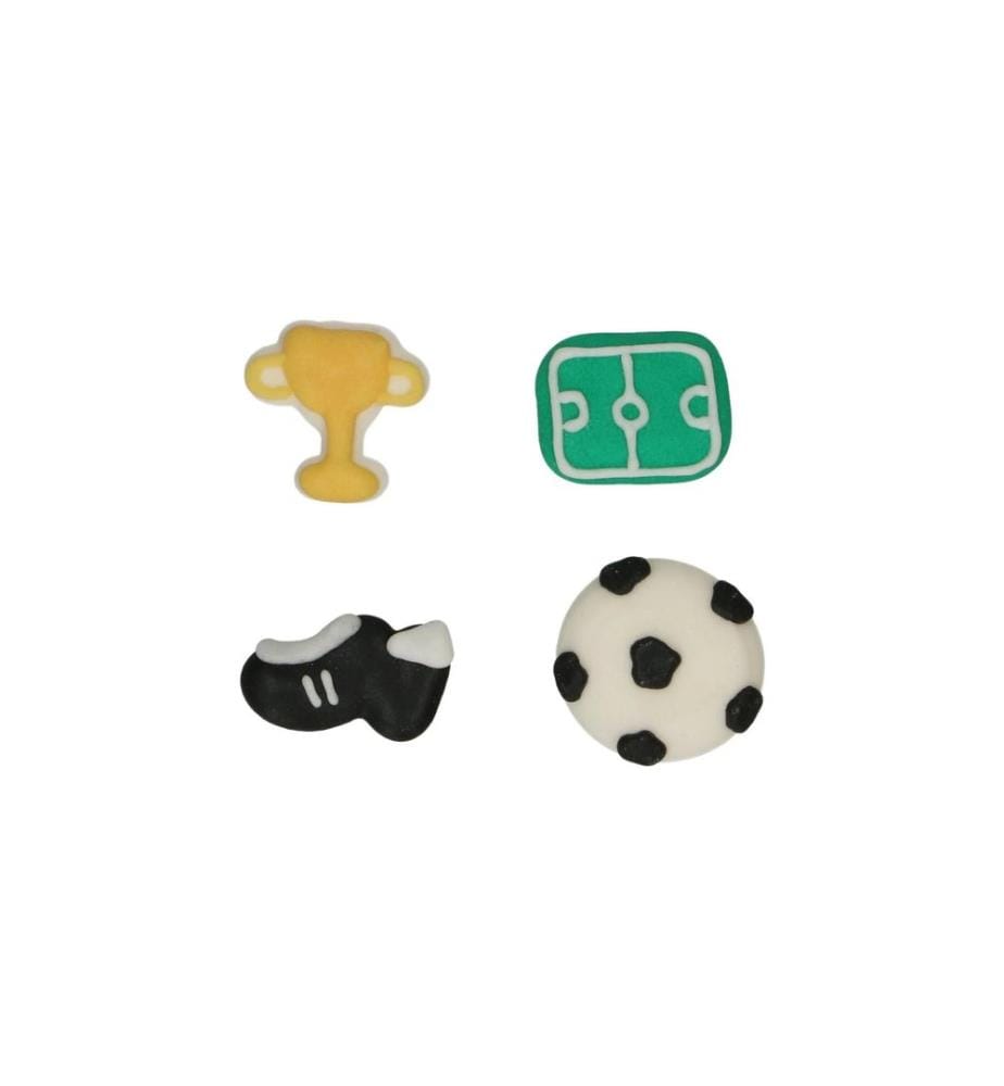 Funcakes Décors en sucre Football 8 pièces