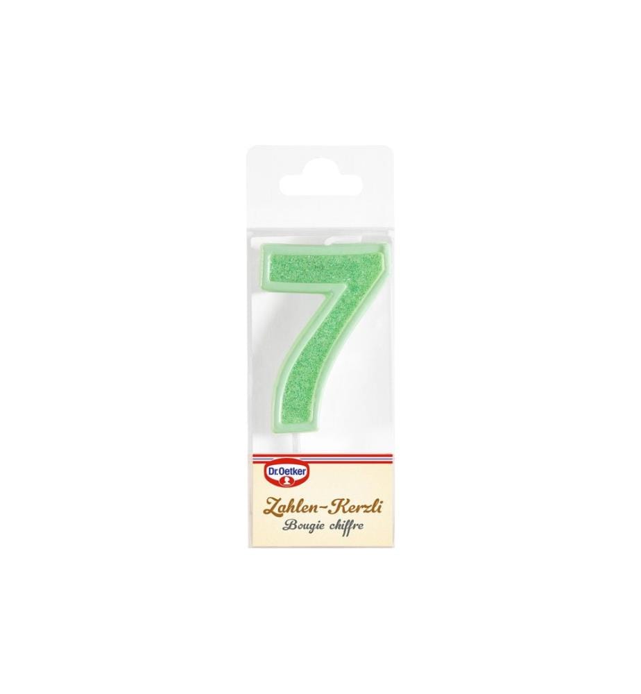 Dr.Oetker Bougie chiffre 7 Assortie