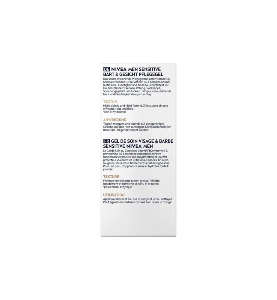 NIVEA MEN - Sensitive Bart & Gesicht Pflege-Gel 50 ml