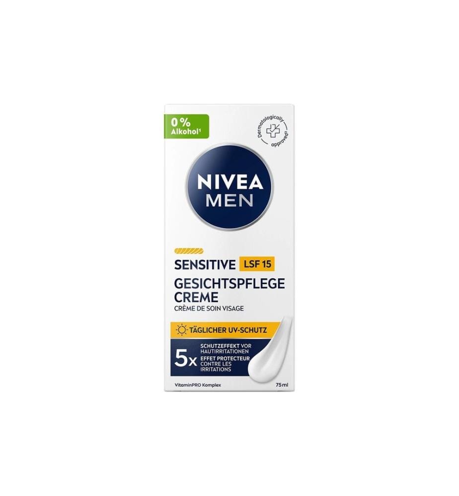 NIVEA MEN - Gesichtscrème Sensitive LSF 15 75 ml
