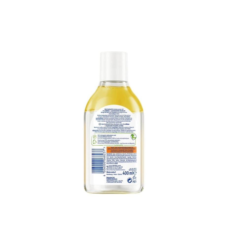 NIVEA - L'eau de la Micelle Eau micellaire éclat de la peau 400 ml