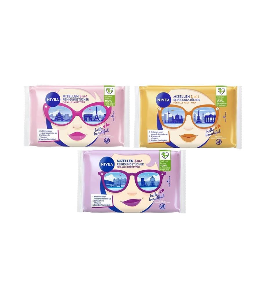 NIVEA - Mizellen Reinigungstücher 3in1 Travel Edition assortiert