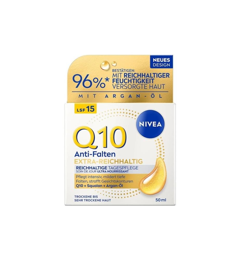 NIVEA - Crème de jour Q10 Anti-Rides Extra Riche SPF 15 50 ml