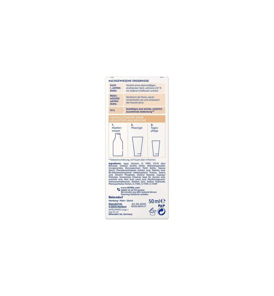 NIVEA - Soin de Jour BB 5en1 Clair FPS15 50 ml