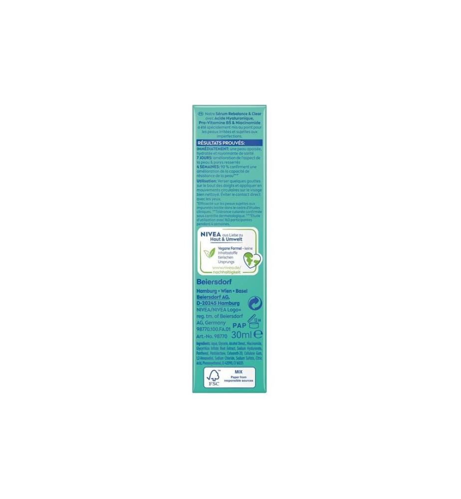 NIVEA - Sérum pour le visage Derma Skin Rebalance & Clear 30 ml
