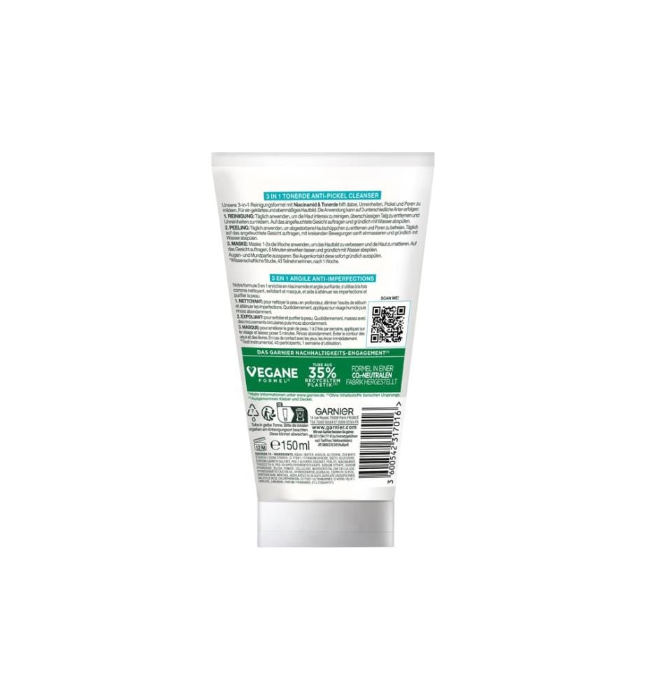 Garnier - Nettoyage du visage Clay Mask Pure Mask 150 ml1 Pièce/s