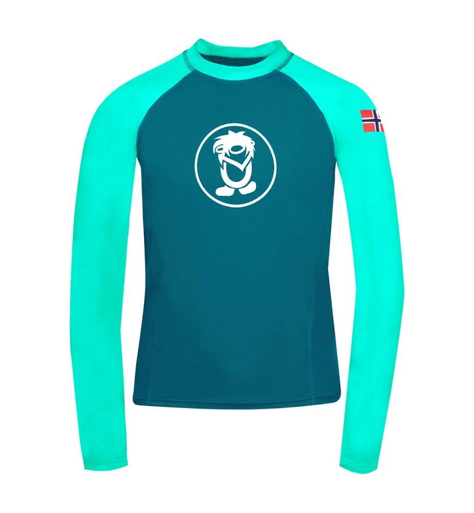 Camicia Kvalvika per bambini - menta scura-petrol
