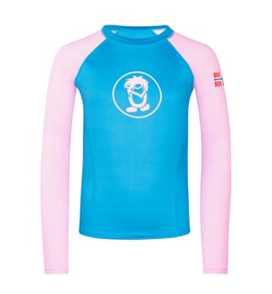 Chemise Kvalvika - bleu dynamique et rose bonbon