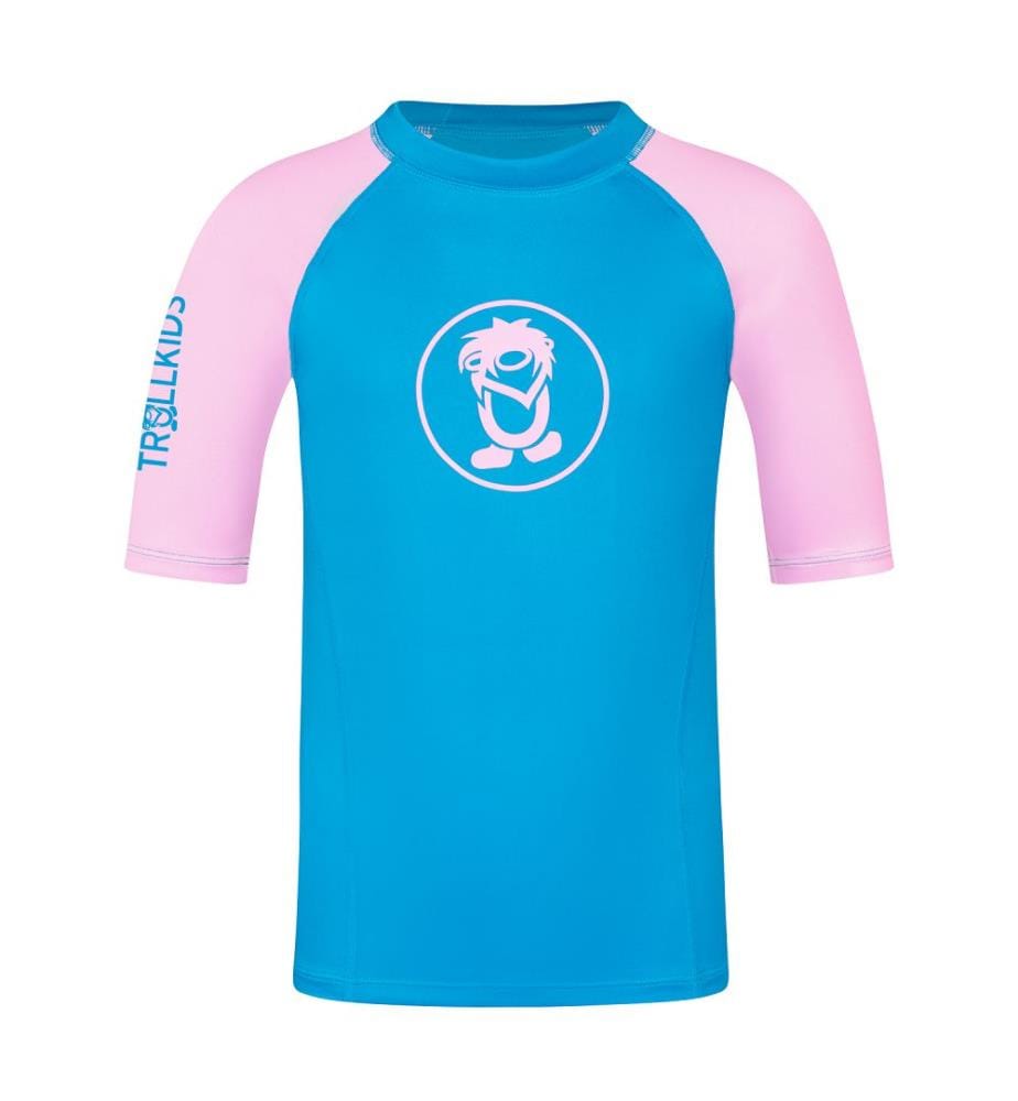 Maglietta Kvalvika - blu dinamico e rosa confetto