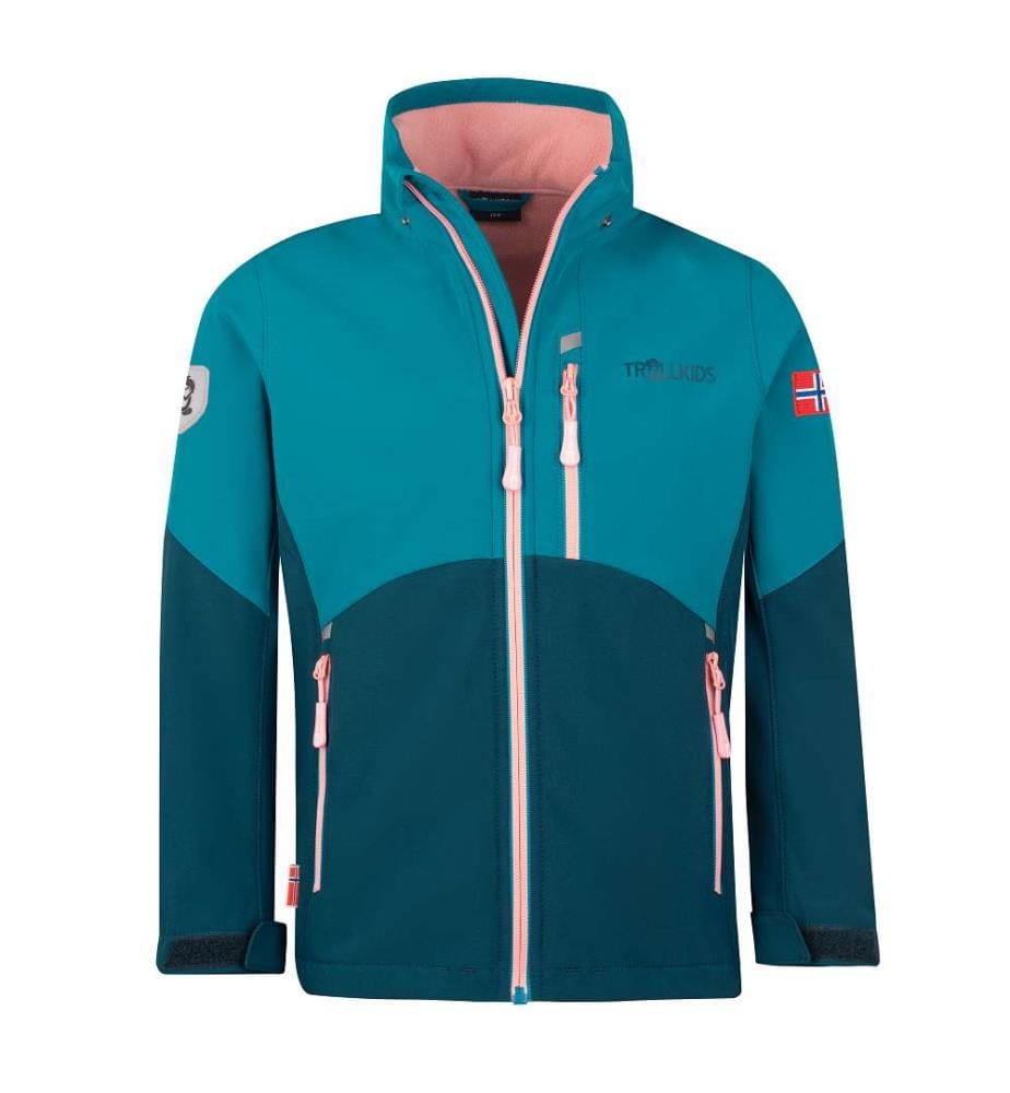 Balestrand Softshell Jacket - Harbor Blue & Madeira Blue & Peony Rose