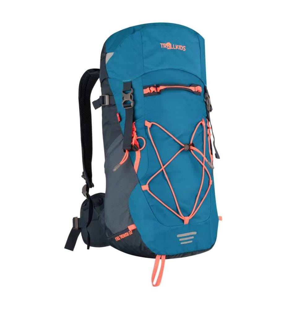Fjell Trekker 22 Backpack - Atlantic Blue/Dark Navy/Glow Orange