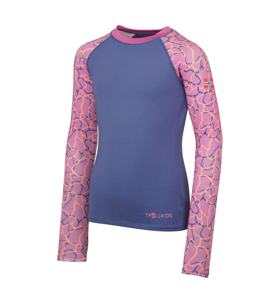 Haukland Bademode Top - Violet Blue & Mallow Pink