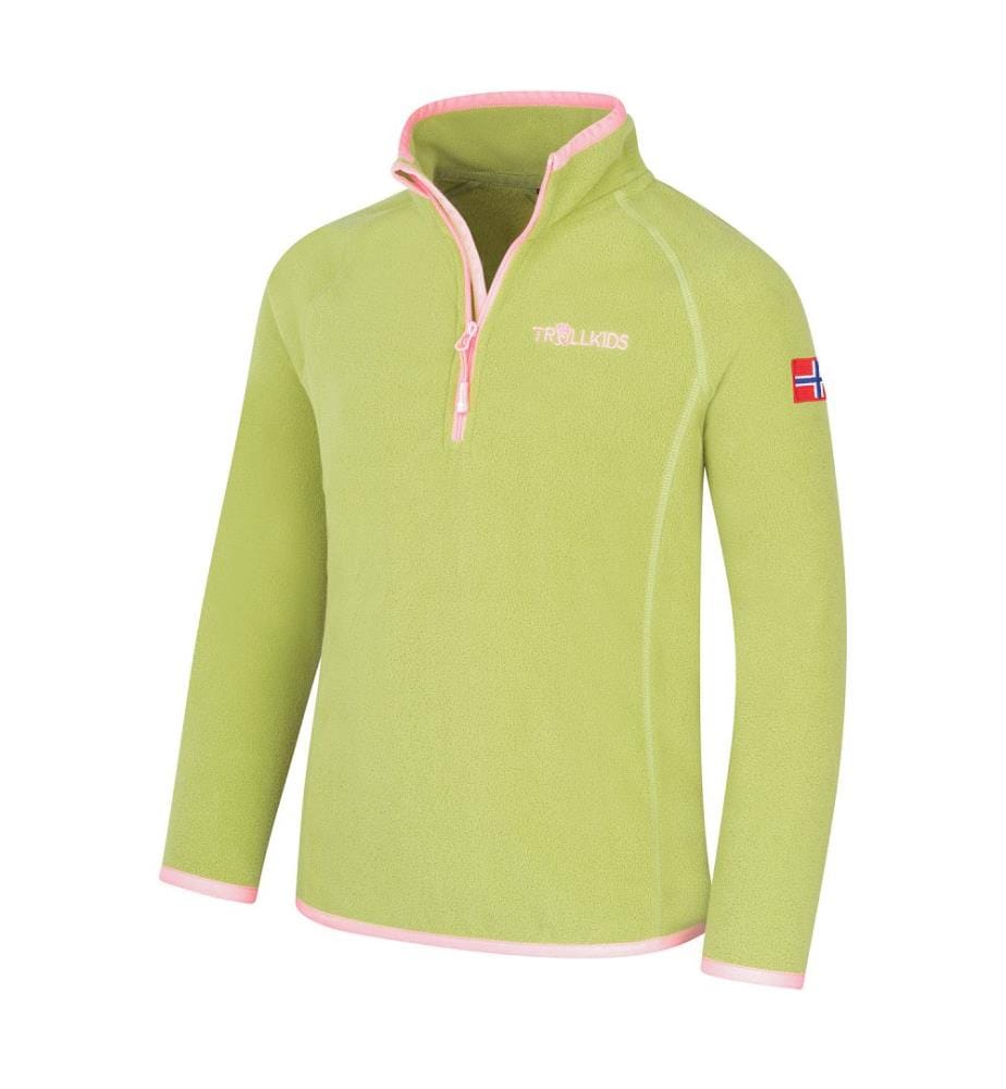 Nordland Half Zip - Heckengrün und Bonbonrosa