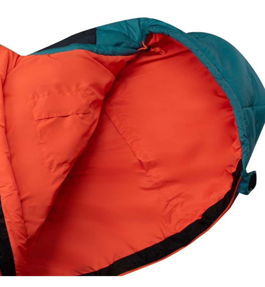 Fjell Dreamer Sleeping Bag - Dark Navy & Dusky Turquoise & Glow Orange