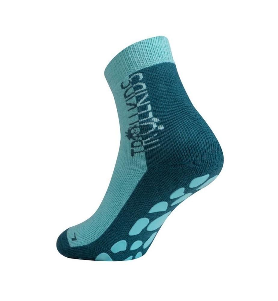 Rutschfeste Socken - Teal und Aqua