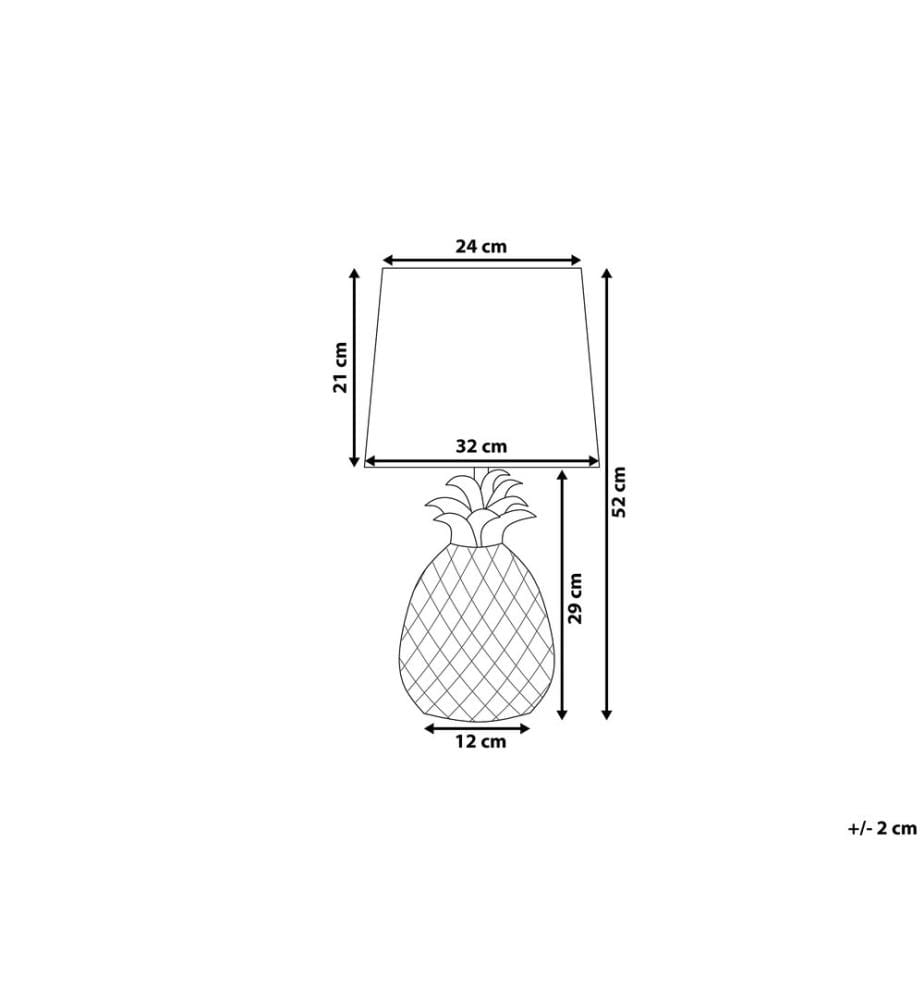 Table Lamp PINEAPPLE Ceramic Gold