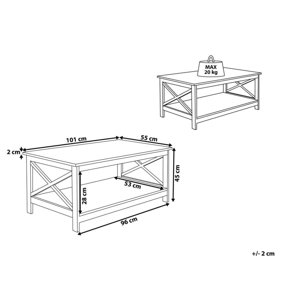 Table basse FOSTER Blanc