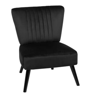 Fauteuil VAASA Velours Noir