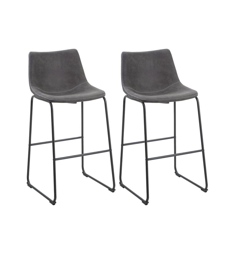 Set mit 2 Barstühlen FRANKS Grau
