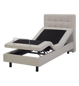 Lit réglable Tissu DUKE 90 x 200 cm Beige