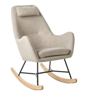 Fauteuil à bascule ARRIE Tissu Beige clair