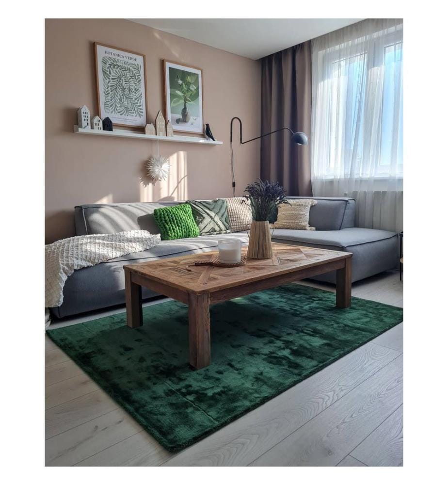 Teppich GESI II Dunkelgrün 160 x 230 cm Viskose