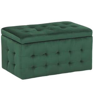 Ottomano contenitore MICHIGAN Velluto Verde scuro