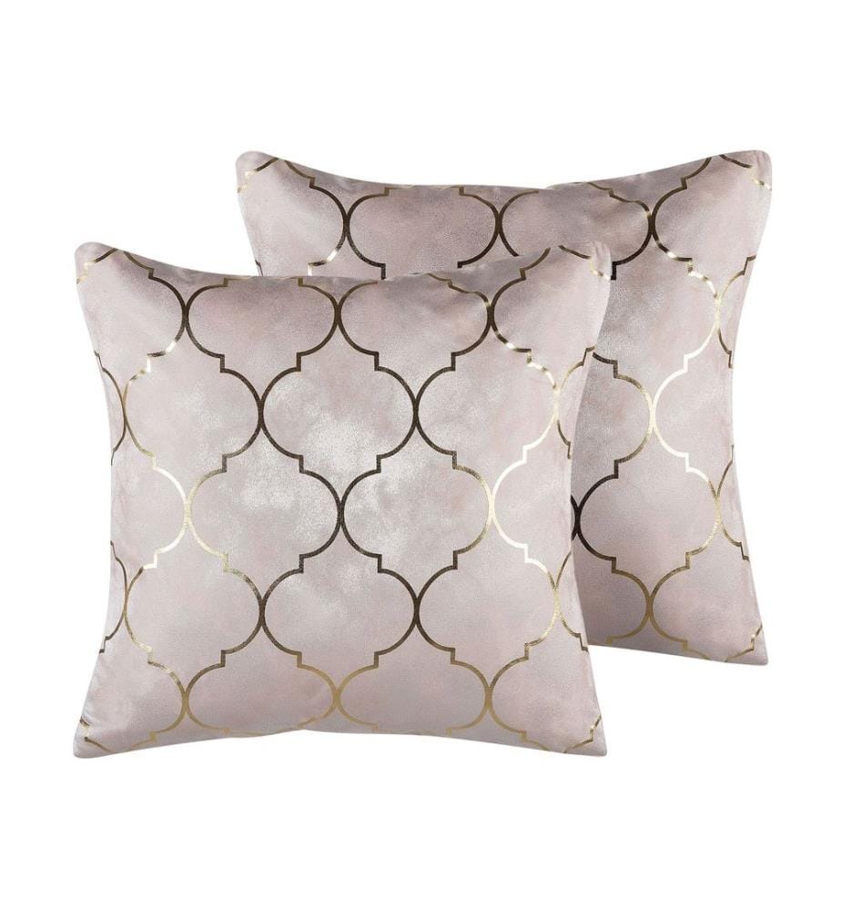 Set di 2 cuscini ALYSSUM 45 x 45 cm Rosa Trama Trellis