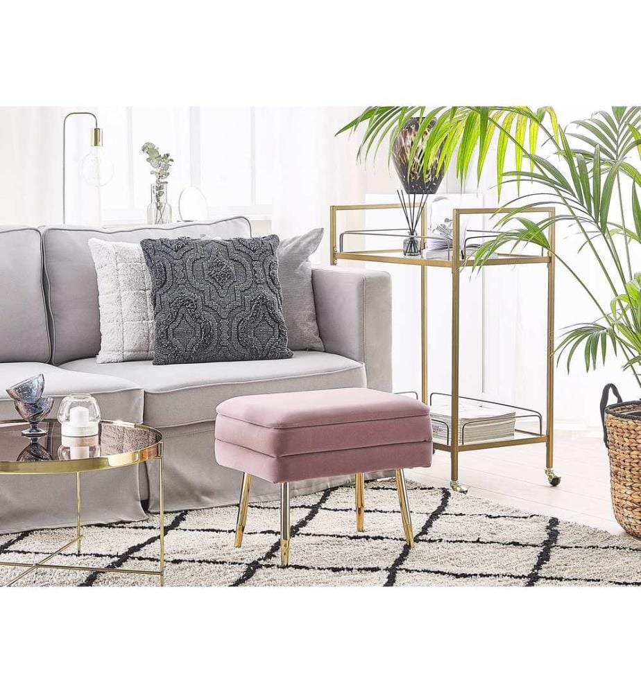 Storage Bench ODESSA Velvet Pink