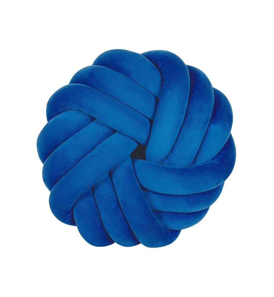 Coussin AKOLA Velours 30 x 30 cm Bleu Unicolore