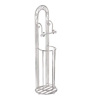 Toilet Roll and Brush Holder TEMUCO Metal White